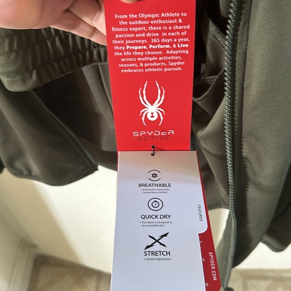 New Spyder Active workout suit. Medium bark green - Picture 4 of 12